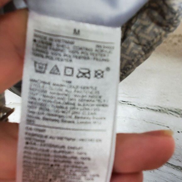 Gap Womens Medium White Gray Puffer Vest Polyester Zip Up Sleeveless Jacket - Picture 5 of 7